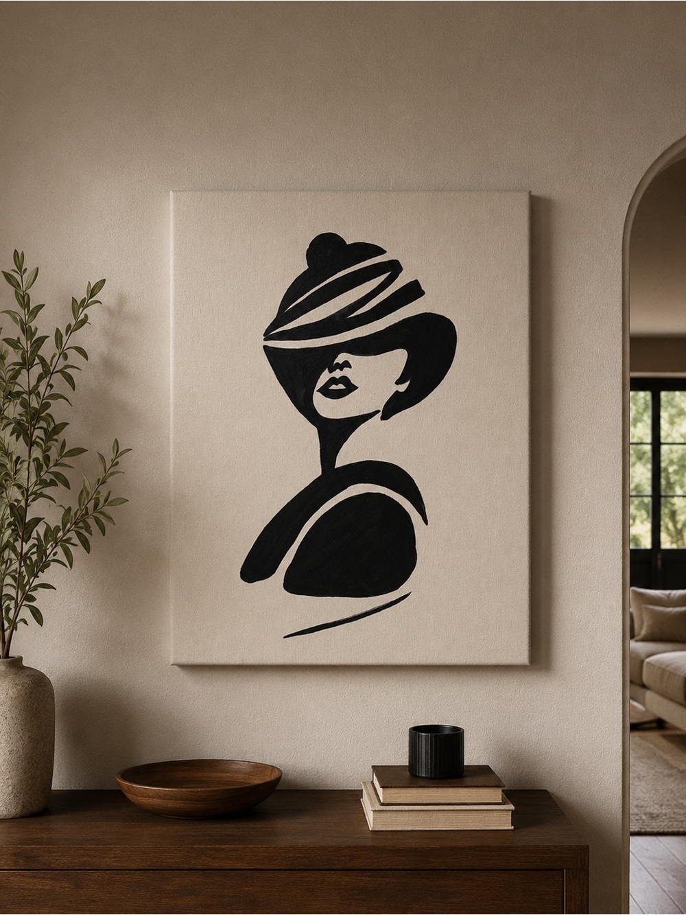 “Elegance in Black & White” — Original Ray Moore Painting 16x20